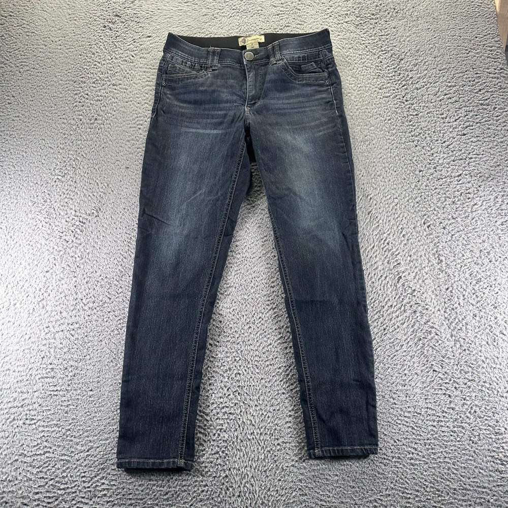 Democracy Ab Technology Jeans Women 8 Blue Cotton Denim Skinny Leg Faded Stretch